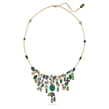 Beautiful Earth by Susan Rockefeller bib necklace, Mixed cuts, Multicolored, Gold-tone plated - Swarovski, 5535897