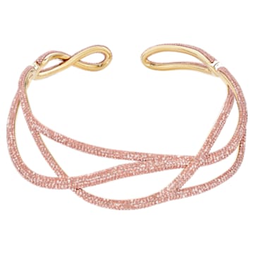 Tigris necklace, Pink, Gold-tone plated - Swarovski, 5535900