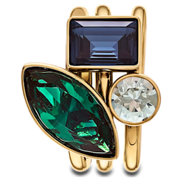Beautiful Earth by Susan Rockefeller ring, Set (3), Mixed cuts, Bamboo, Multicolored, Gold-tone plated - Swarovski, 5535953