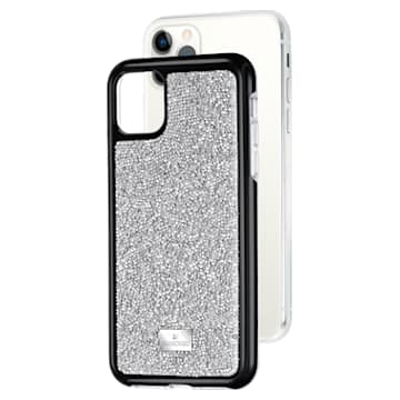 Glam Rock smartphone case with bumper, iPhone® 11 Pro Max, Silver tone - Swarovski, 5536650