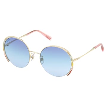 Swarovski sunglasses, Round shape, SK0280-H 32W, Blue - Swarovski, 5537324