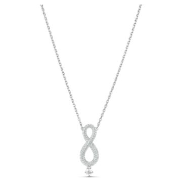 Swarovski Infinity necklace, Infinity, Long, White, Rhodium plated - Swarovski, 5537966