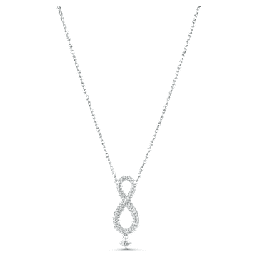 Swarovski Infinity necklace, Infinity, White, Rhodium plated - Swarovski, 5537966
