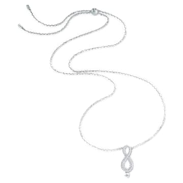 Swarovski Infinity 項鏈, Infinity, 白色, 鍍白金色 - Swarovski, 5537966