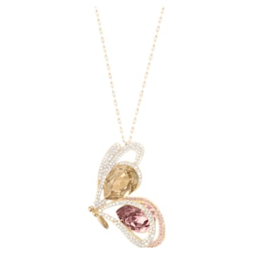 Chelly pendant, Butterfly, Multicolored, Gold-tone plated - Swarovski, 5540495