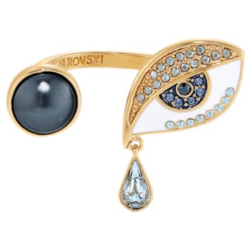 Surreal Dream Ring, Eye, Blue, Gold-tone plated - Swarovski, 5540647