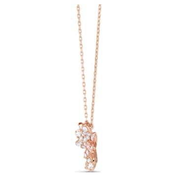 Eternal Flower pendant, Flower, Pink, Rose gold-tone plated - Swarovski, 5540973