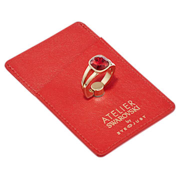 EyeJust Karten- und Ringhalter, Rot, Goldlegierungsschicht - Swarovski, 5541904