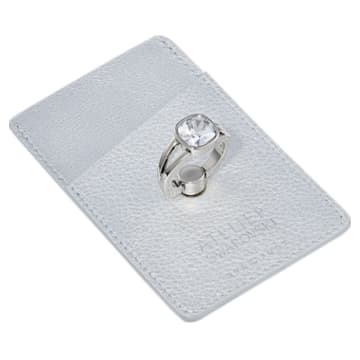 Soporte de tarjeta y anillo de teléfono EyeJust, tono plateado, baño de paladio - Swarovski, 5541915