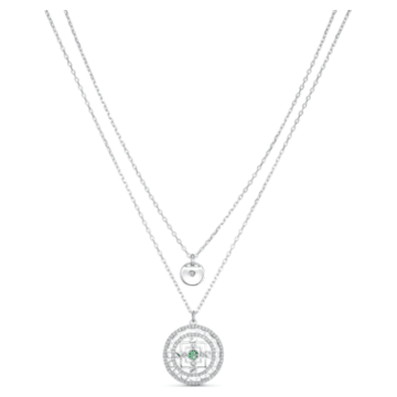 Swarovski Symbolic Mandala Necklace, White, Rhodium plated - Swarovski, 5541987
