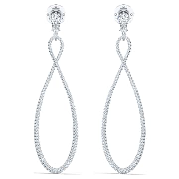 Swarovski Infinity ドロップピアス, インフィニティ, ホワイト, ロジウム・プレーティング - Swarovski, 5543513