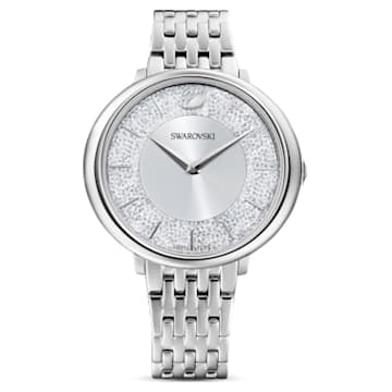 Crystalline Chic Uhr, Schweizer Produktion, Metallarmband, Silberfarben, Edelstahl - Swarovski, 5544583