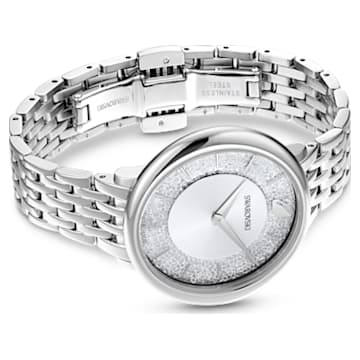 Zegarek Crystalline Chic, Swiss Made, Metalowa bransoleta, W odcieniu srebra, Stal szlachetna - Swarovski, 5544583