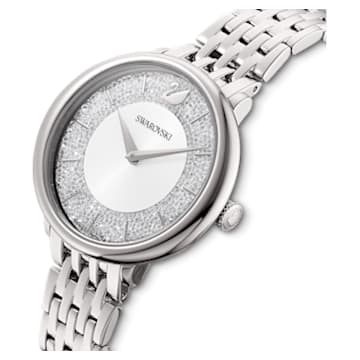 Crystalline Chic watch, Metal bracelet, Silver tone, Stainless steel - Swarovski, 5544583