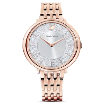 Crystalline Chic watch, Swiss Made, Metal bracelet, Rose gold tone, Rose gold-tone finish - Swarovski, 5544590