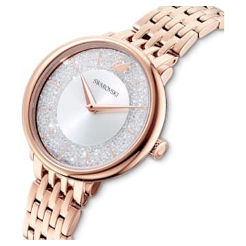 Crystalline Chic watch, Metal bracelet, Rose gold tone, Rose gold-tone finish - Swarovski, 5544590