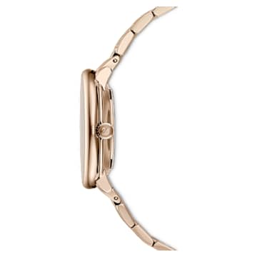 Crystalline Chic watch, Swiss Made, Metal bracelet, Grey, Champagne gold-tone finish - Swarovski, 5547611