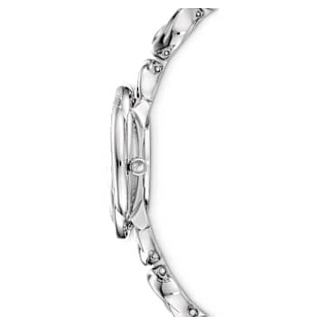 Crystal Flower Uhr, Schweizer Produktion, Metallarmband, Silberfarben, Edelstahl - Swarovski, 5547622