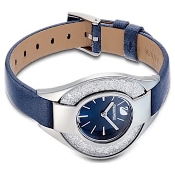 Reloj Crystalline Sporty, Correa de piel, Azul, Acero inoxidable - Swarovski, 5547629