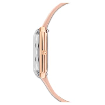 Uptown watch, Leather strap, Pink, Rose gold-tone finish - Swarovski, 5547719