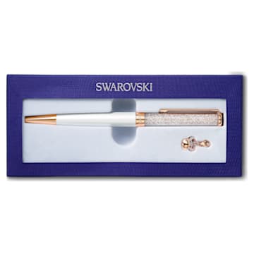 Długopis Crystalline Chinese New Year Ox, Wół, Biały, Pokryty białym lakierem, powłoka w odcieniu różowego złota - Swarovski, 5553338