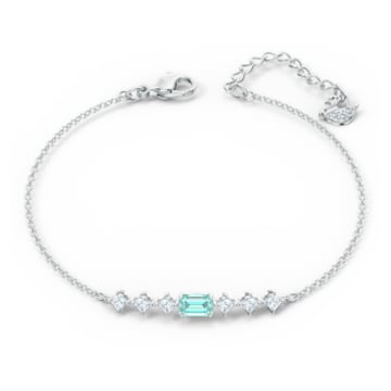 Attract 手链, 混合切割, 蓝色, 镀铑 - Swarovski, 5556732