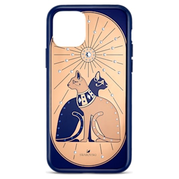 Theatrical Cat Smartphone case with bumper, iPhone® 11 Pro, Multicolored - Swarovski, 5558999
