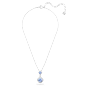 Angelic necklace, Blue, Rhodium plated - Swarovski, 5559381
