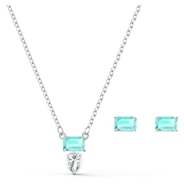 Attract 세트, 믹스 컷, 블루, 로듐 플래팅 - Swarovski, 5560556