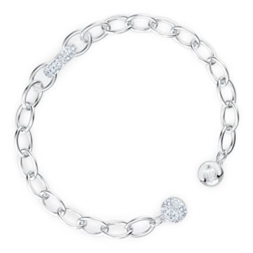 The Elements bracelet, White, Rhodium plated - Swarovski, 5560662