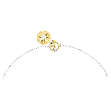 Zodiac II pendant, Cancer, White, Mixed metal finish - Swarovski, 5561422