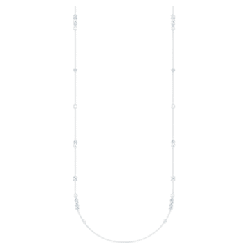 Tennis Deluxe strandage, Mixed crystals cut, White, Rhodium plated - Swarovski, 5562083
