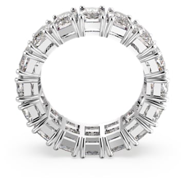 Vittore ring, Rectangular cut, White, Rhodium plated - Swarovski, 5562129
