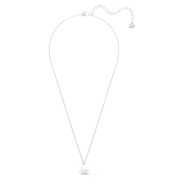 สร้อยคอ Treasure, ขาว, เคลือบโรเดียม - Swarovski, 5563288