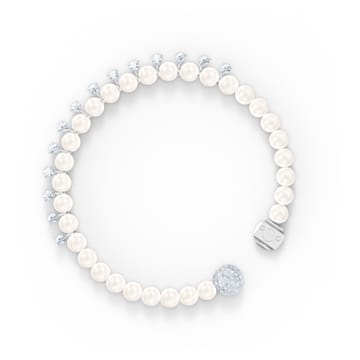 Treasure bracelet, White, Rhodium plated - Swarovski, 5563291