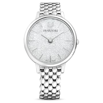 Crystalline Joy horloge, Metalen armband, Zilverkleurig, Roestvrij staal - Swarovski, 5563711