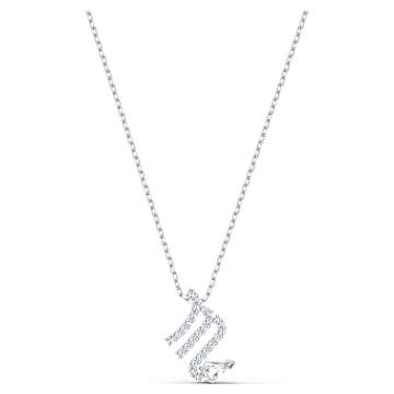Zodiac II pendant, Cancer, White, Mixed 