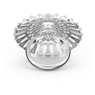 Swarovski Sparkling Dance ring, Round shape, White, Rhodium plated - Swarovski, 5564427