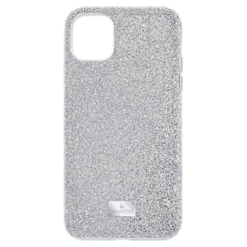 High smartphone case          , iPhone® 12 Pro Max, Silver Tone - Swarovski, 5565184