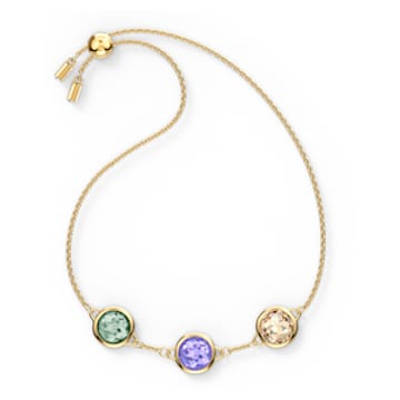 Tahlia bracelet, Round, Multicolored, Gold-tone plated - Swarovski, 5565550