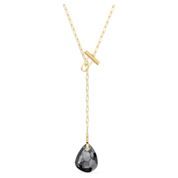 T Bar Y necklace, Grey, Gold-tone plated - Swarovski, 5565997