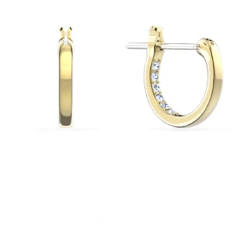 Minnie earrings, Black, Gold-tone plated - Swarovski, 5566692