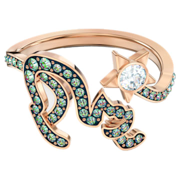 Cattitude ring, Cat and star, Multicolored, Rose gold-tone plated - Swarovski, 5566725