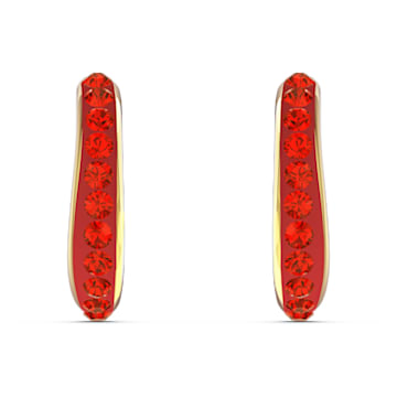 The Elements earrings, Fire element, Red, Gold-tone plated - Swarovski, 5567358