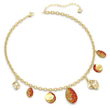 The Elements necklace, Fire element, Red, Mixed metal finish - Swarovski, 5567365