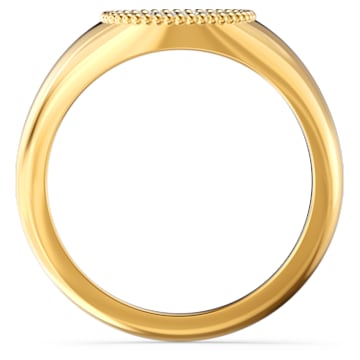 Ginger ring, Pavé, White, Gold-tone plated - Swarovski, 5567527