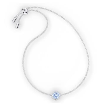 Bracelet Angelic, Taille coussin, Bleu, Métal rhodié - Swarovski, 5567933