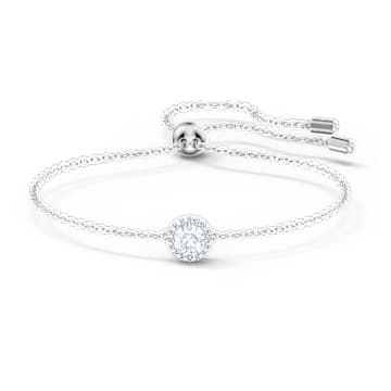 Una Angelic ブレスレット, スクエア・カット, ブルー, ロジウム・プレーティング | Swarovski