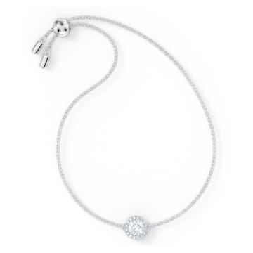 Angelic bracelet, Round, White, Rhodium plated - Swarovski, 5567934