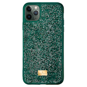 Glam Rock smartphone case , iPhone® 12 Pro Max, Green - Swarovski, 5567940
